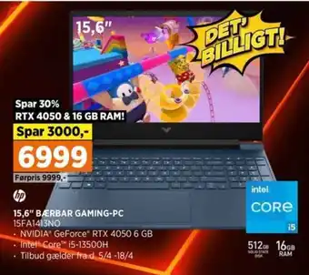 Power 15,6" BÆRBAR GAMING-PC 15FA1413NO tilbud