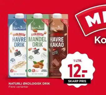 MENY NATURLI ØKOLOGISK DRIK tilbud