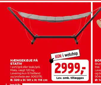 jem & fix HÆNGEKØJE PÅ STATIV tilbud