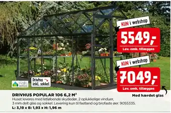 jem & fix DRIVHUS POPULAR 106 6,2 M² tilbud