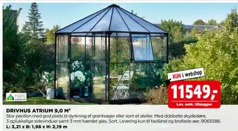 jem & fix DRIVHUS ATRIUM 9,0 M² tilbud