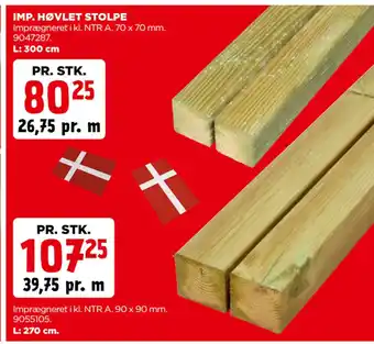 jem & fix IMP. HØVLET STOLPE tilbud