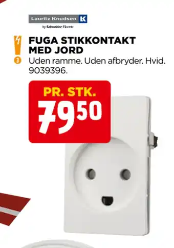 jem & fix FUGA STIKKONTAKT MED JORD tilbud