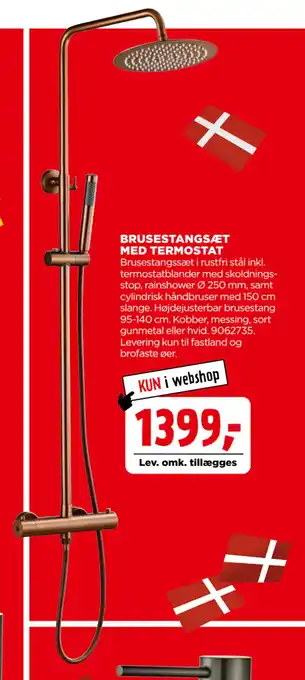 jem & fix BRUSESTANGSÆT MED TERMOSTAT tilbud