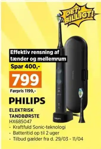 Power ELEKTRISK TANDBØRSTE tilbud