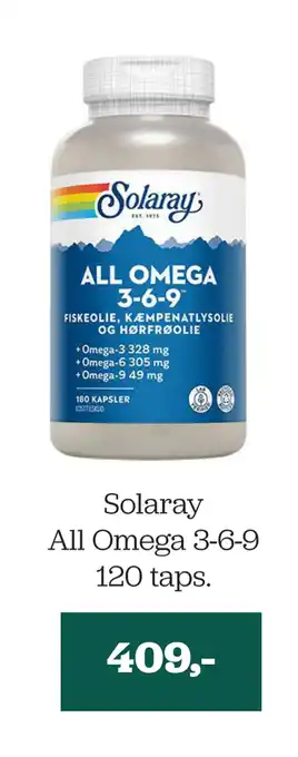 Helsemin Solaray All Omega 3-6-9 tilbud