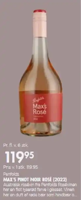 MENY MAX'S PINOT NOIR ROSÉ (2022) tilbud