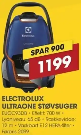 Elektrolux Ultraone Støvsuger EUOC93DB