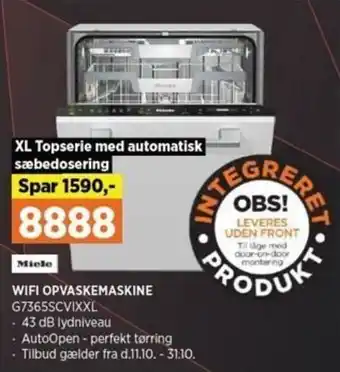 Power Wifi Opvaskemaskine G7365SCVIXXL tilbud