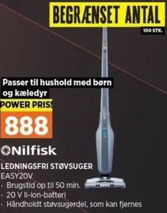 Power Nilfisk LEDNINGSFRI Støvsuger EASY20V tilbud