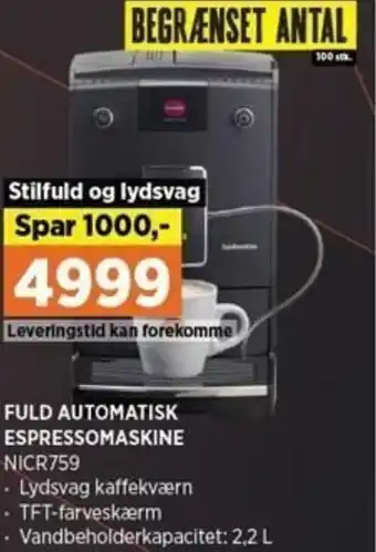 Power Fuld Automatisk Espressomaskine NICR759 tilbud