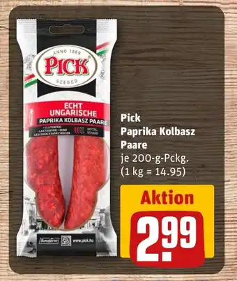 REWE DE Pick Paprika Kolbasz Paare tilbud