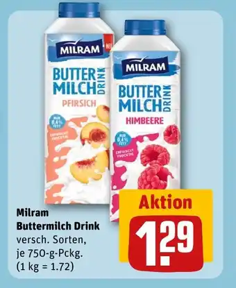 REWE DE Milram Buttermilch Drink tilbud