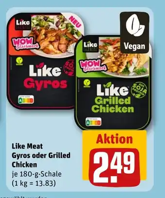 REWE DE Like Meat Gyros oder Grilled Chicken tilbud