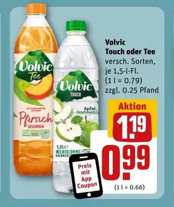 REWE DE Volvic Touch oder Tee tilbud