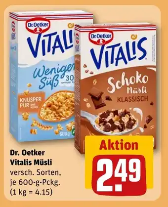 REWE DE Dr. Oetker Vitalis Müsli tilbud