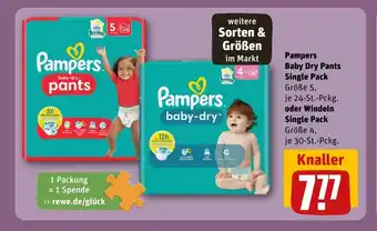 REWE DE Pampers Baby Dry Pants Single Pack tilbud