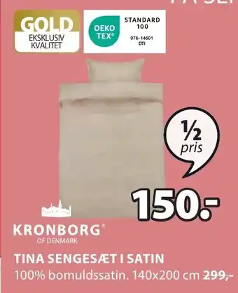 JYSK TINA SENGESÆT I SATIN tilbud