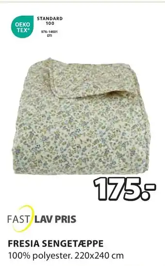 JYSK FRESIA SENGETÆPPE tilbud