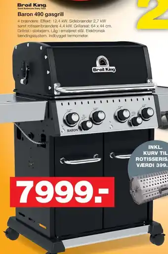 Bauhaus Baron 490 gasgrill tilbud