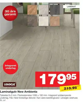 Bauhaus Laminatgulv New Ambienta tilbud