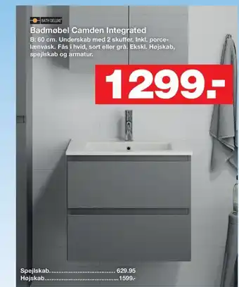 Bauhaus Badmøbel Camden Integrated tilbud