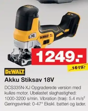 Bauhaus Akku Stiksav 18V tilbud