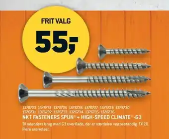 XL-BYG NKT FASTENERS SPUN+ HIGH-SPEED CLIMATE-G3 tilbud