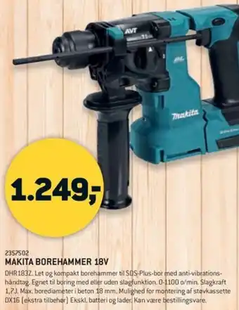 XL-BYG MAKITA BOREHAMMER 18V tilbud