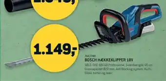 XL-BYG BOSCH HÆKKEKLIPPER 18V tilbud