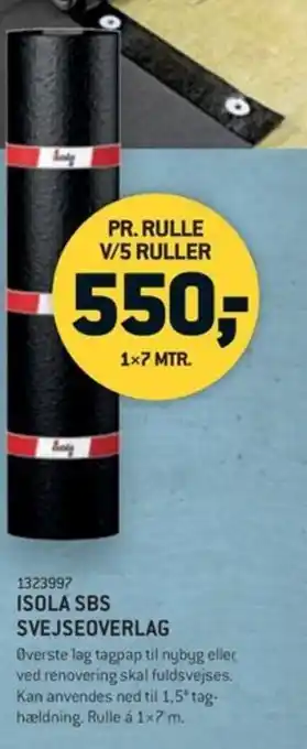 XL-BYG ISOLA SBS SVEJSEOVERLAG tilbud