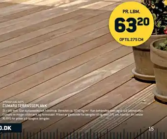 XL-BYG CUMARU TERRASSEPLANK tilbud