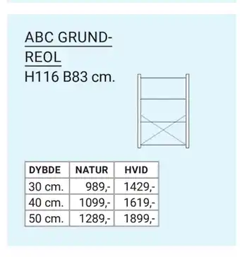 Trævarefabrikernes Udsalg ABC GRUNDREOL tilbud