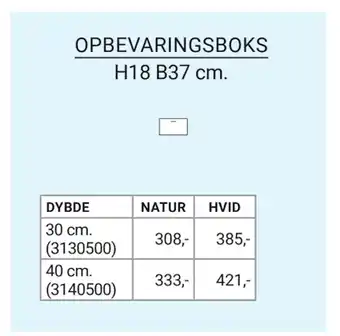 OPBEVARINGSBOKS