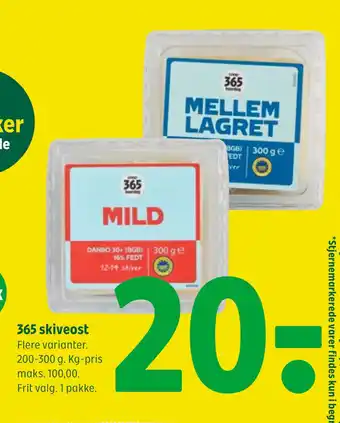 Coop 365 365 skiveost tilbud