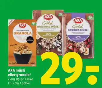 Coop 365 AXA müsli eller granola tilbud