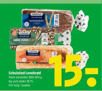 Coop 365 Schulstad Levebrød tilbud