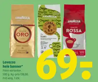 Coop 365 Lavazza hele bønner tilbud