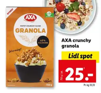 Lidl AXA crunchy granola tilbud
