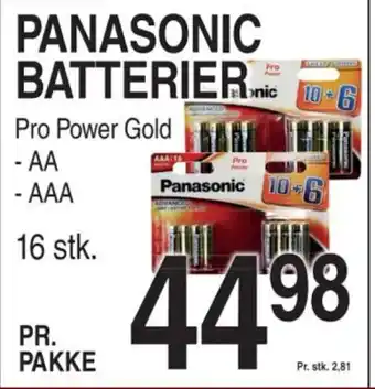 PANASONIC BATTERIER
