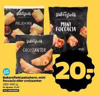 Netto Bakersfield pølsehorn, mini foccacia eller croissanter tilbud