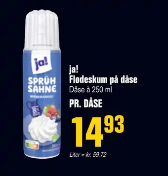 Otto Duborg ja! Flødeskum på dåse tilbud