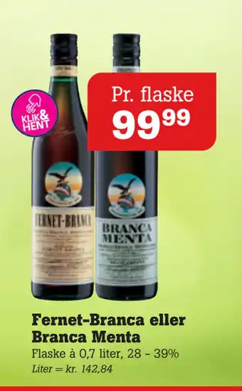 Poetzsch Padborg Fernet-Branca eller Branca Menta tilbud