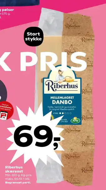 Kvickly Riberhus skæreost tilbud