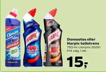 Kvickly Domestos eller Harpic toiletrens tilbud