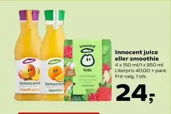 Kvickly Innocent juice eller smoothie tilbud