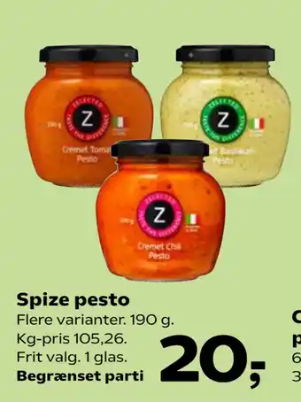 Kvickly Spize pesto tilbud