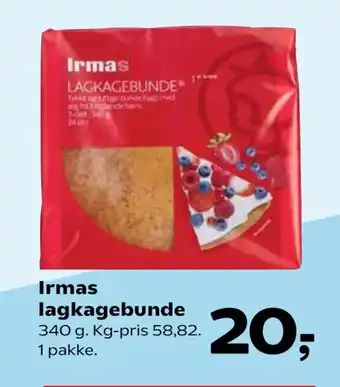 Kvickly Irmas lagkagebunde tilbud