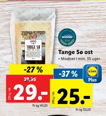 Lidl Tange Sø ost tilbud