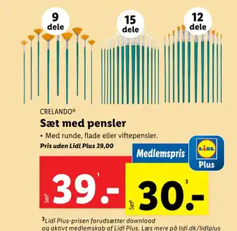 Lidl Sæt med pensler tilbud